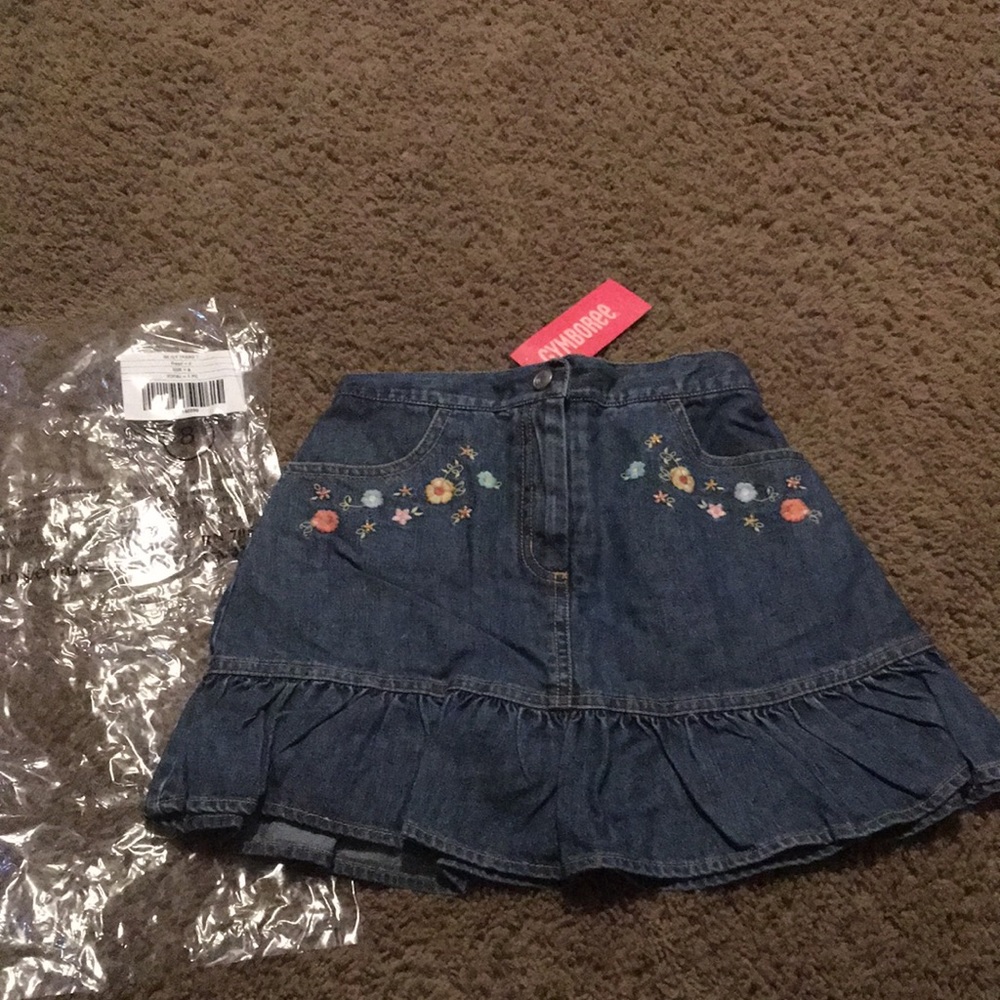 NWT Vintage Gymboree Summer Safari jean skort Size 8